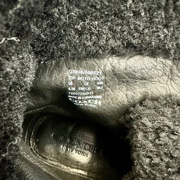 Coach Black Combat Boots with Silver Details - Picture 5 of 6